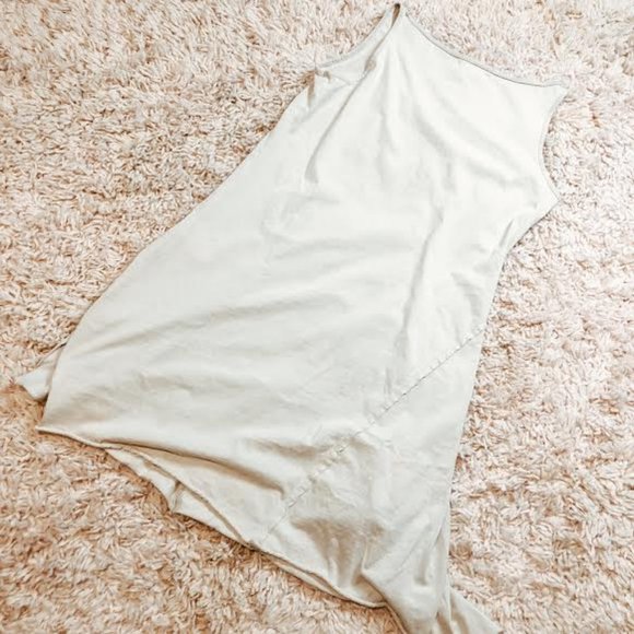 Luukaa Cream Asymmetric "Teach Peace" Dress - Picture 10 of 11